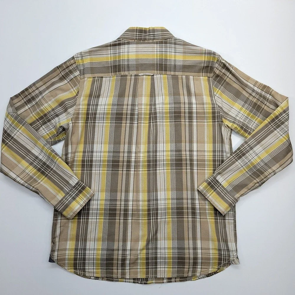 The North Face Ripstop Shirt 100% Cotton Plaid Men Large‎ Pockets Gorpcore